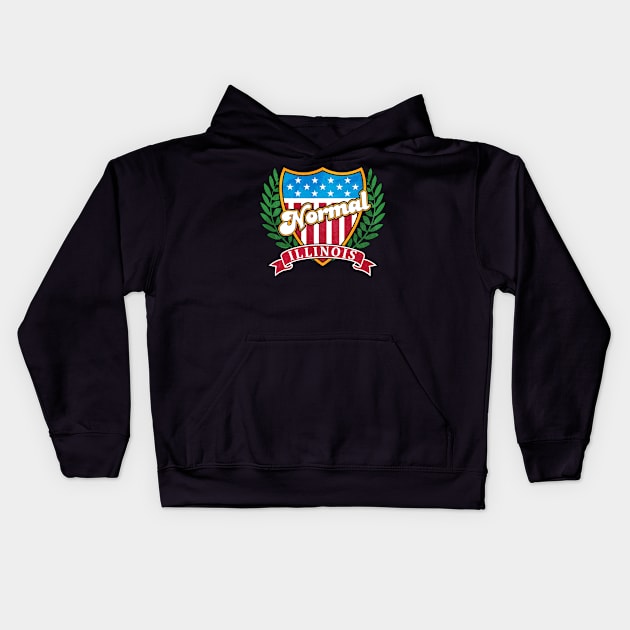 Normal Illinois Kids Hoodie by Jennifer